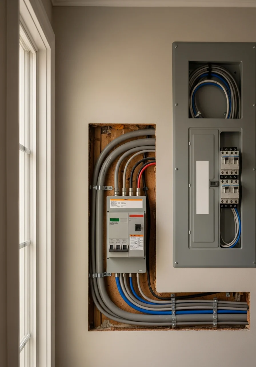 Detailed view of professional work on a Short Hills property, showcasing the precision and quality craftsmanship the area requires.